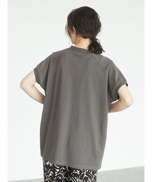 Green　Parks（グリーンパークス）の「ハイネックラグランTEE＊（Tシャツ/カットソー・レディース・オフホワイト/ブラック/オレンジ/ブラウン・FREE）」の13枚目の写真