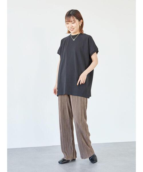 Green　Parks（グリーンパークス）の「ハイネックラグランTEE＊（Tシャツ/カットソー・レディース・オフホワイト/ブラック/オレンジ/ブラウン・FREE）」の22枚目の写真