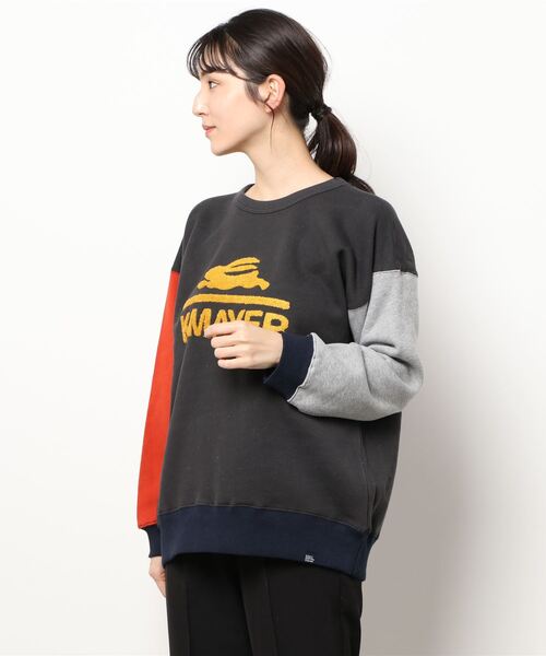 KRIFF MAYER Lady's Collection(クリフメイヤーレディースコレクション)の「裏起毛ゆるスウェット(ロゴ)(スウェット・レディース・ネイビー/ナチュラル/グレー/カラフル/ベージュ/その他5/チャコール/グリーン/レンガ・MEDIUM/LARGE)」の8枚目の写真