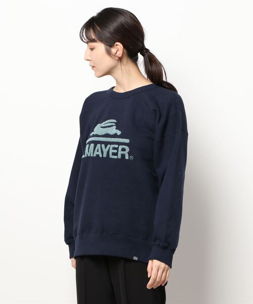 KRIFF MAYER Lady's Collection(クリフメイヤーレディースコレクション)の「裏起毛ゆるスウェット(ロゴ)(スウェット・レディース・ネイビー/ナチュラル/グレー/カラフル/ベージュ/その他5/チャコール/グリーン/レンガ・MEDIUM/LARGE)」の1枚目の写真