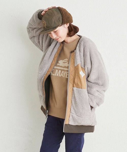 KRIFF MAYER Lady's Collection(クリフメイヤーレディースコレクション)の「裏起毛ゆるスウェット(ロゴ)(スウェット・レディース・ネイビー/ナチュラル/グレー/カラフル/ベージュ/その他5/チャコール/グリーン/レンガ・MEDIUM/LARGE)」の14枚目の写真