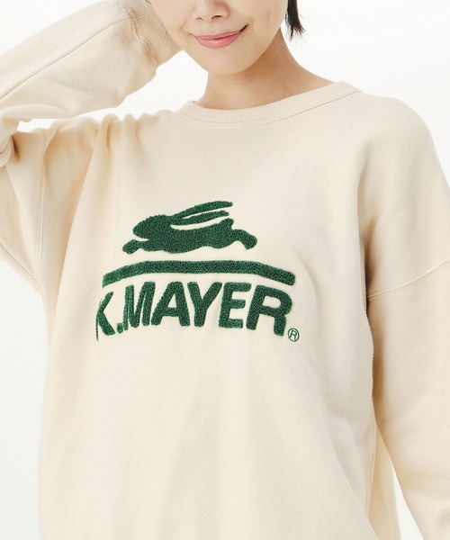 KRIFF MAYER Lady's Collection(クリフメイヤーレディースコレクション)の「裏起毛ゆるスウェット(ロゴ)(スウェット・レディース・ネイビー/ナチュラル/グレー/カラフル/ベージュ/その他5/チャコール/グリーン/レンガ・MEDIUM/LARGE)」の18枚目の写真