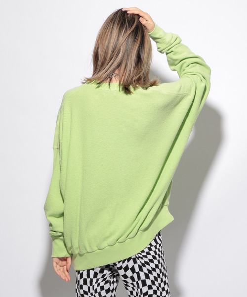 PBLIM（ページボーイリム）の「【PAGEBOYLIM】ブリーチワッフルプルオーバー（Tシャツ/カットソー・レディース・パープル/ブルー/グリーン・MEDIUM/LARGE）」の6枚目の写真