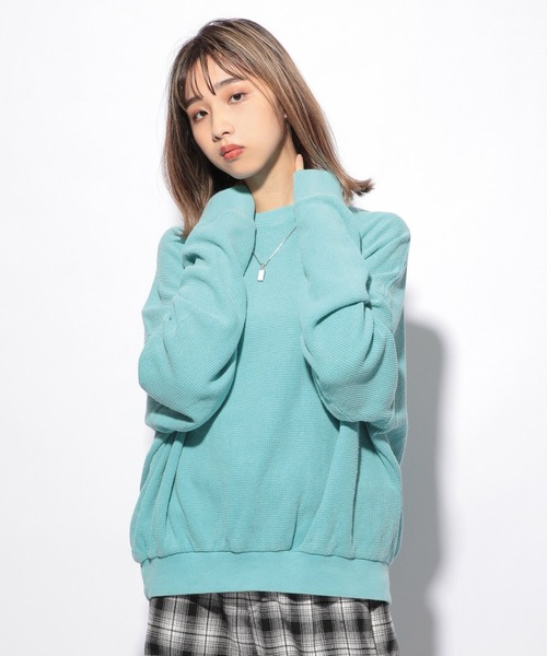 PBLIM（ページボーイリム）の「【PAGEBOYLIM】ブリーチワッフルプルオーバー（Tシャツ/カットソー・レディース・パープル/ブルー/グリーン・MEDIUM/LARGE）」の10枚目の写真