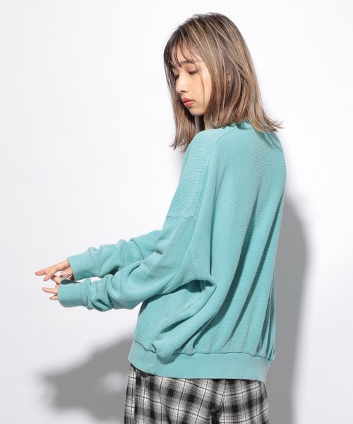 PBLIM（ページボーイリム）の「【PAGEBOYLIM】ブリーチワッフルプルオーバー（Tシャツ/カットソー・レディース・パープル/ブルー/グリーン・MEDIUM/LARGE）」の12枚目の写真