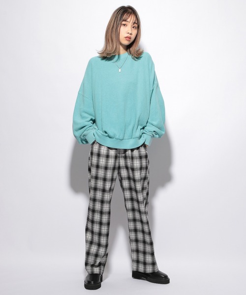 PBLIM（ページボーイリム）の「【PAGEBOYLIM】ブリーチワッフルプルオーバー（Tシャツ/カットソー・レディース・パープル/ブルー/グリーン・MEDIUM/LARGE）」の14枚目の写真