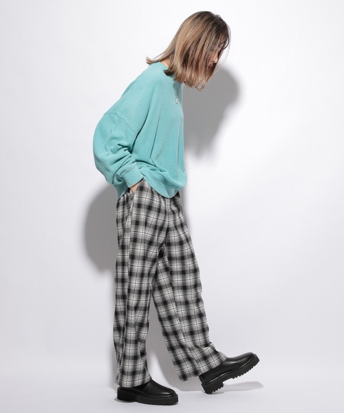 PBLIM（ページボーイリム）の「【PAGEBOYLIM】ブリーチワッフルプルオーバー（Tシャツ/カットソー・レディース・パープル/ブルー/グリーン・MEDIUM/LARGE）」の15枚目の写真