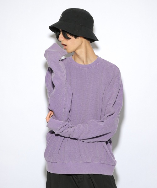 PBLIM（ページボーイリム）の「【PAGEBOYLIM】ブリーチワッフルプルオーバー（Tシャツ/カットソー・レディース・パープル/ブルー/グリーン・MEDIUM/LARGE）」の17枚目の写真