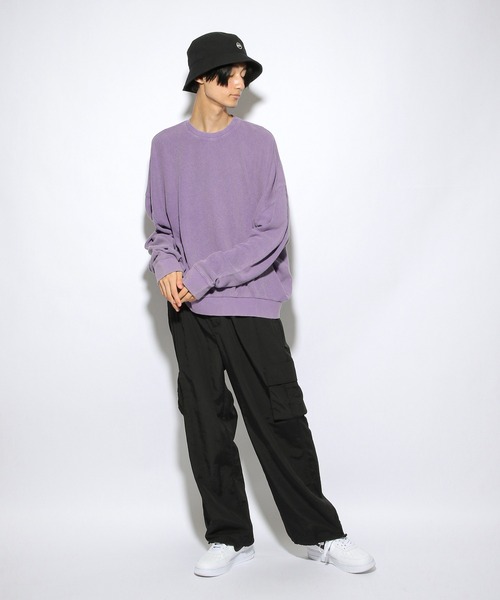 PBLIM（ページボーイリム）の「【PAGEBOYLIM】ブリーチワッフルプルオーバー（Tシャツ/カットソー・レディース・パープル/ブルー/グリーン・MEDIUM/LARGE）」の20枚目の写真