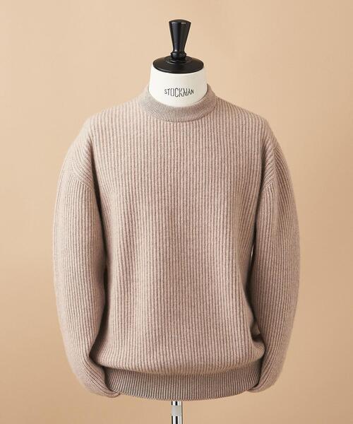 SOVEREIGN（ソブリン）の「＜SOVEREIGN（ソブリン）＞ アゼ クルーネック ニット（ニット/セーター・メンズ・ベージュ/ネイビー・40/38/42）」の2枚目の写真