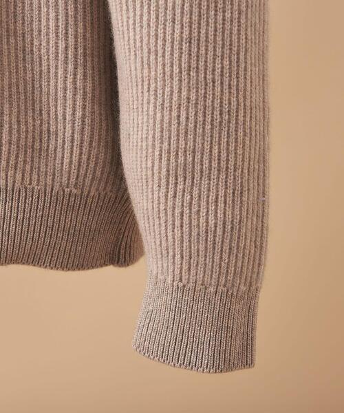 SOVEREIGN（ソブリン）の「＜SOVEREIGN（ソブリン）＞ アゼ クルーネック ニット（ニット/セーター・メンズ・ベージュ/ネイビー・40/38/42）」の8枚目の写真