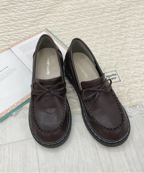 apres jour(アプレジュール)の「ステッチリボンローファー【ZOZOTOWN限定アイテム】(ローファー・レディース・ブラック/ダークブラウン・SMALL/MEDIUM/LARGE/X-LARGE)」の3枚目の写真