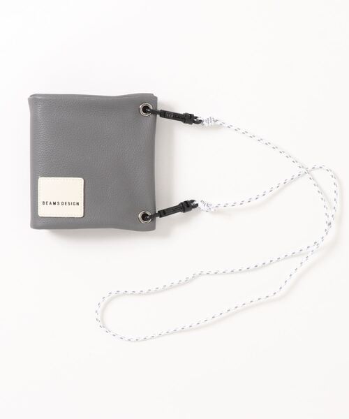 BEAMS DESIGN（ビームス デザイン）の「BEAMS DESIGN（ビームス デザイン）　リフレクション　ストラップ付き折り財布（財布・メンズ・ブラック/ネイビー/グレー・FREE）」の3枚目の写真