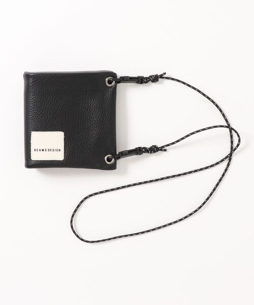 BEAMS DESIGN（ビームス デザイン）の「BEAMS DESIGN（ビームス デザイン）　リフレクション　ストラップ付き折り財布（財布・メンズ・ブラック/ネイビー/グレー・FREE）」の2枚目の写真