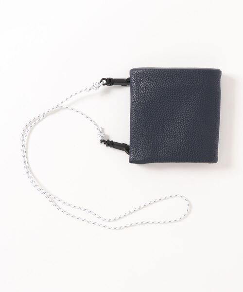BEAMS DESIGN（ビームス デザイン）の「BEAMS DESIGN（ビームス デザイン）　リフレクション　ストラップ付き折り財布（財布・メンズ・ブラック/ネイビー/グレー・FREE）」の4枚目の写真