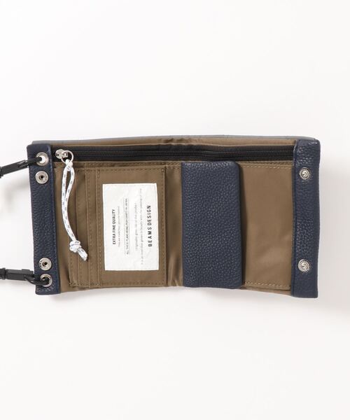 BEAMS DESIGN（ビームス デザイン）の「BEAMS DESIGN（ビームス デザイン）　リフレクション　ストラップ付き折り財布（財布・メンズ・ブラック/ネイビー/グレー・FREE）」の6枚目の写真