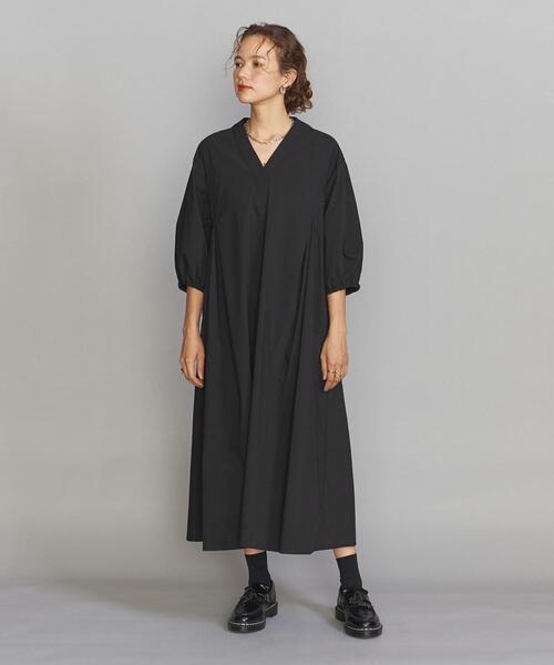 BEAUTY&YOUTH UNITED ARROWS（ビューティーアンドユースユナイテッドアローズ）の「BY Vネックマキシ ワンピース -ウォッシャブル-（ワンピース・レディース・ブラック/レッド・FREE）」の16枚目の写真