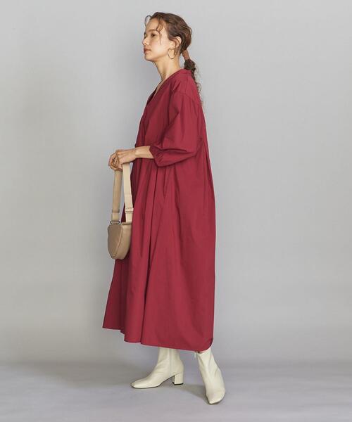 BEAUTY&YOUTH UNITED ARROWS（ビューティーアンドユースユナイテッドアローズ）の「BY Vネックマキシ ワンピース -ウォッシャブル-（ワンピース・レディース・ブラック/レッド・FREE）」の11枚目の写真