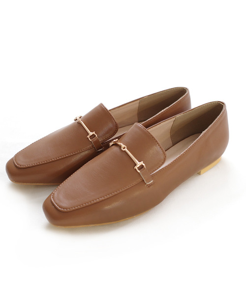 AmiAmi（アミアミ）の「スクエアトゥビットローファー（ローファー・レディース・ブラック/ダークブラウン/アイボリー/サンドベージュ/ブラック系その他/キャメル/ライトベージュ/グレイッシュベージュ/ブラック系その他2・LL/3L/S/M/L）」の12枚目の写真