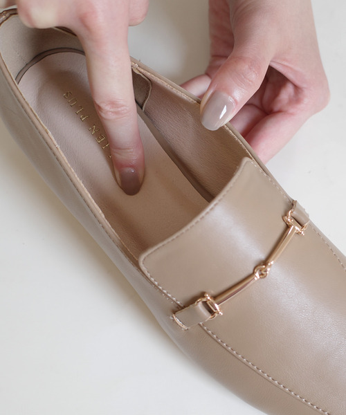 AmiAmi（アミアミ）の「スクエアトゥビットローファー（ローファー・レディース・ブラック/ダークブラウン/アイボリー/サンドベージュ/ブラック系その他/キャメル/ライトベージュ/グレイッシュベージュ/ブラック系その他2・LL/3L/S/M/L）」の16枚目の写真