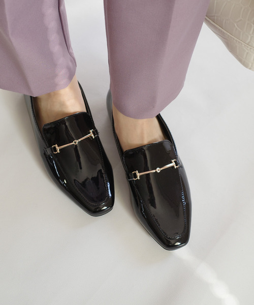 AmiAmi（アミアミ）の「スクエアトゥビットローファー（ローファー・レディース・ブラック/ダークブラウン/アイボリー/サンドベージュ/ブラック系その他/キャメル/ライトベージュ/グレイッシュベージュ/ブラック系その他2・LL/3L/S/M/L）」の19枚目の写真