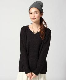 GLOBAL WORK | ７ゲージモヘヤＭＩＸアゼプルオーバー長袖/554468(ニット/セーター)
