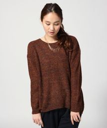 GLOBAL WORK | ７ゲージモヘヤＭＩＸアゼプルオーバー長袖/554468(ニット/セーター)