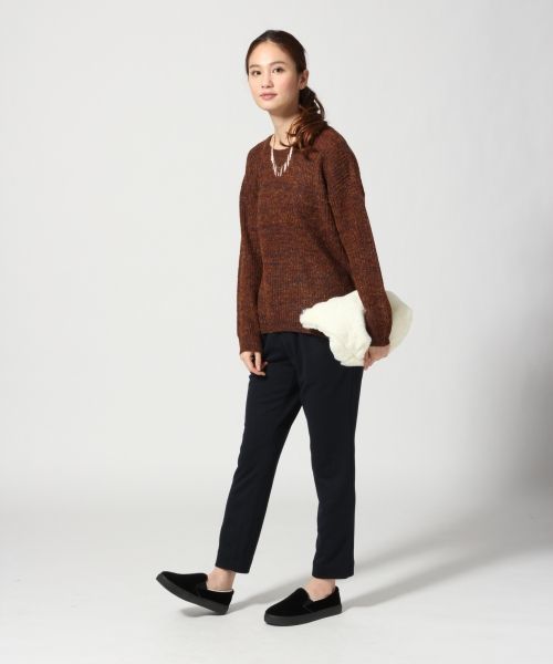 GLOBAL WORK(グローバルワーク)の「7ゲージモヘヤMIXアゼプルオーバー長袖/554468(ニット/セーター・レディース・ブラウン/ホワイト/グレー/ネイビー・SMALL/LARGE/MEDIUM)」の7枚目の写真