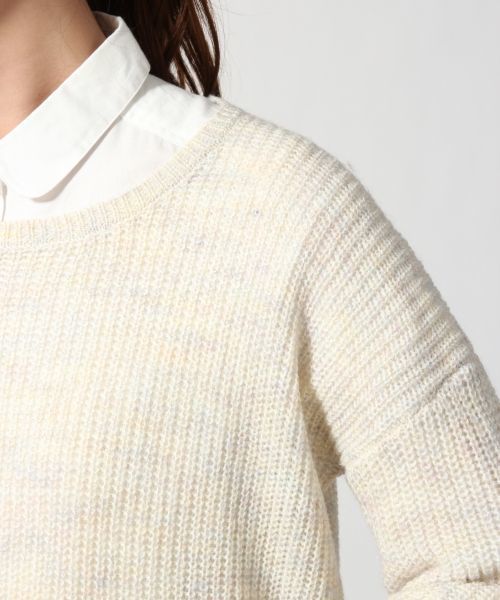 GLOBAL WORK(グローバルワーク)の「7ゲージモヘヤMIXアゼプルオーバー長袖/554468(ニット/セーター・レディース・ブラウン/ホワイト/グレー/ネイビー・SMALL/LARGE/MEDIUM)」の14枚目の写真