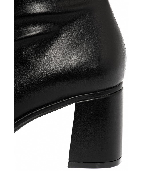 R&E（アールアンドイー）の「【R&E】センターシームスクエアトゥストレッチロングブーツ（ブーツ・レディース・ブラック/ブラック系その他/アイボリー・LL/S/M/L）」の8枚目の写真