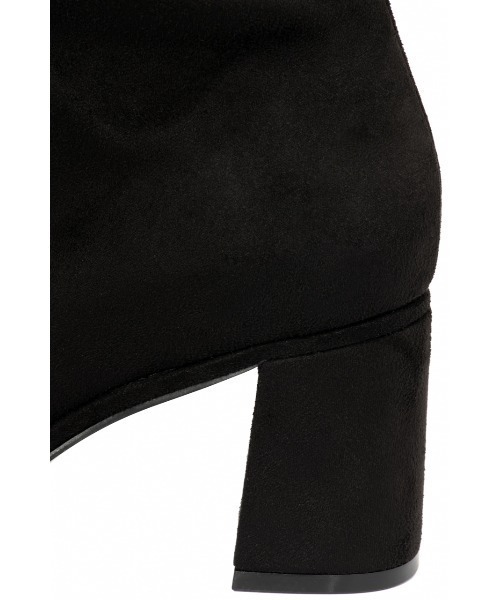 R&E（アールアンドイー）の「【R&E】センターシームスクエアトゥストレッチロングブーツ（ブーツ・レディース・ブラック/ブラック系その他/アイボリー・LL/S/M/L）」の6枚目の写真