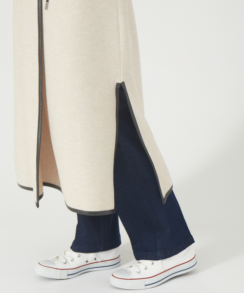 abahouse mavie（アバハウスマヴィ）の「ジャージーメルトンパイピングコート（その他アウター・レディース・ベージュ/モカ/アイボリー・フリー）」の11枚目の写真