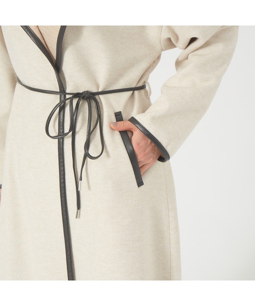 abahouse mavie（アバハウスマヴィ）の「ジャージーメルトンパイピングコート（その他アウター・レディース・ベージュ/モカ/アイボリー・フリー）」の19枚目の写真