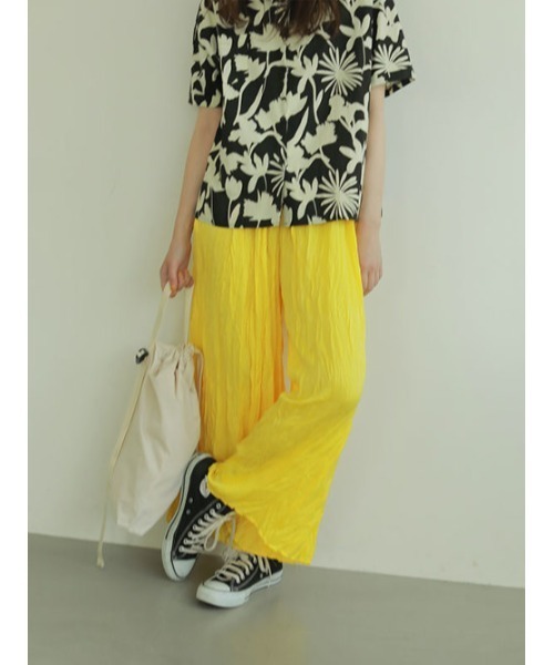 AMAIL(アマイル)の「Colorful wide pants(その他パンツ・レディース・イエロー/ブラック/ブルー・FREE)」の3枚目の写真