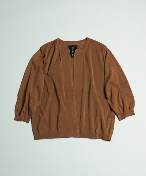 note et silence （ノートエシロンス）の「◇【 AMB100貨 】14Gバックスリットカーディガン（カーディガン/ボレロ・レディース・ブラウン・FREE）」の7枚目の写真