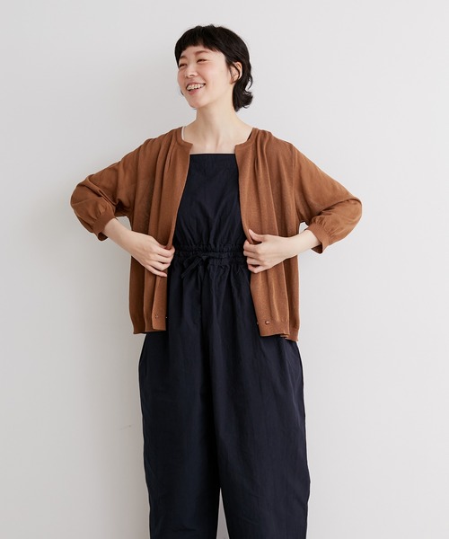 note et silence （ノートエシロンス）の「◇【 AMB100貨 】14Gバックスリットカーディガン（カーディガン/ボレロ・レディース・ブラウン・FREE）」の2枚目の写真