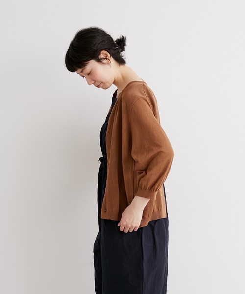 note et silence （ノートエシロンス）の「◇【 AMB100貨 】14Gバックスリットカーディガン（カーディガン/ボレロ・レディース・ブラウン・FREE）」の8枚目の写真