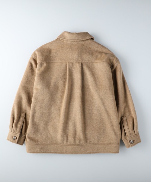 HONEYSUCKLE ROSE（ハニーサックルローズ）の「【HONEYSUCKLE ROSE】シャギーCPOジャケット（その他アウター・レディース・ベージュ/ブラウン/オフホワイト/グレー×サックスブルー・M/L）」の18枚目の写真