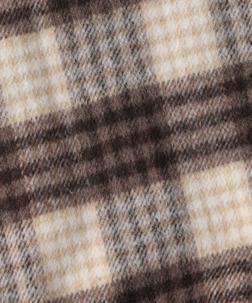 HONEYSUCKLE ROSE（ハニーサックルローズ）の「【HONEYSUCKLE ROSE】シャギーCPOジャケット（その他アウター・レディース・ベージュ/ブラウン/オフホワイト/グレー×サックスブルー・M/L）」の12枚目の写真