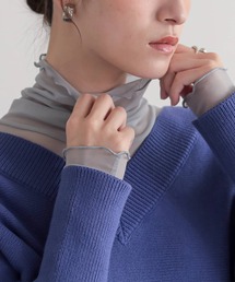 n'OrLABEL | 『タートルネックシアー切替カットソー』(Tシャツ/カットソー)