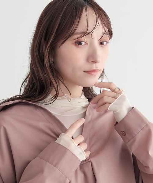 タートルネックシアー切替カットソー』（Tシャツ/カットソー）｜n