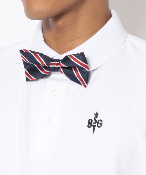 RAWLIFE(ロウライフ)の「BACK SPIN!/バックスピン!/BOW TIE POLO SHIRT(ポロシャツ・メンズ・ホワイト/ブラック・MEDIUM/LARGE/X-LARGE)」の4枚目の写真