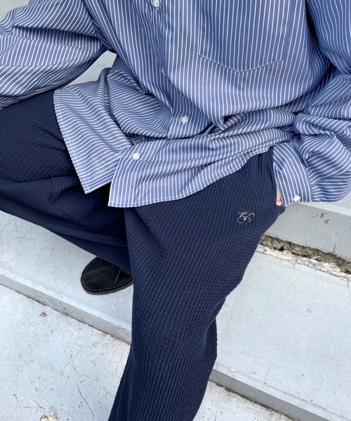 WHO'S WHO gallery（フーズフーギャラリー）の「【KOOKY'N/クーキー】ワッフルパンツ（その他パンツ・メンズ・ブラック/ネイビー/ブラウン/グリーン・FREE）」の7枚目の写真