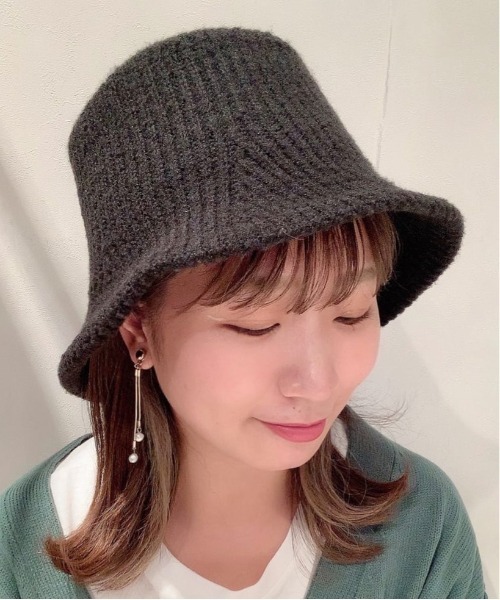 LEPSIM（レプシィム）の「ニットバケットＨＡＴ　219855（ハット・レディース・ベージュ系その他/ブラック・ONE SIZE）」の13枚目の写真