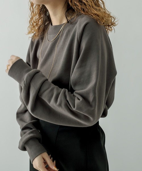 mystic（ミスティック）の「PBPスウェット(MINI)（スウェット・レディース・チャコールグレー/パープル/サックスブルー/アイボリー・FREE）」の3枚目の写真