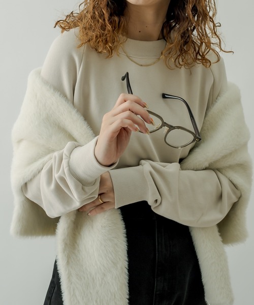 mystic（ミスティック）の「PBPスウェット(MINI)（スウェット・レディース・チャコールグレー/パープル/サックスブルー/アイボリー・FREE）」の2枚目の写真