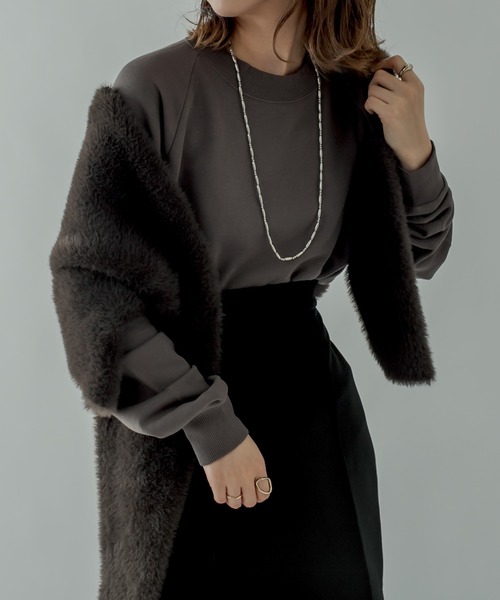 mystic（ミスティック）の「PBPスウェット(MINI)（スウェット・レディース・チャコールグレー/パープル/サックスブルー/アイボリー・FREE）」の8枚目の写真