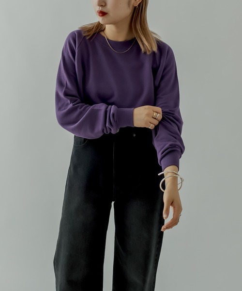 mystic（ミスティック）の「PBPスウェット(MINI)（スウェット・レディース・チャコールグレー/パープル/サックスブルー/アイボリー・FREE）」の12枚目の写真