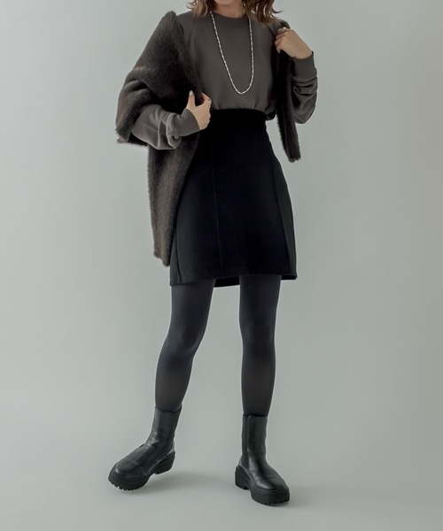 mystic（ミスティック）の「PBPスウェット(MINI)（スウェット・レディース・チャコールグレー/パープル/サックスブルー/アイボリー・FREE）」の7枚目の写真