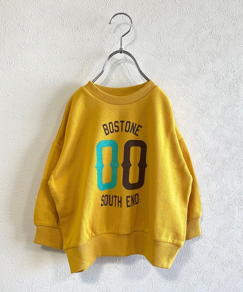 Life Support Products（ライフサポートプロダクツ）の「ロゴプリント裏毛ワイドトレーナー (80～150cm）（スウェット・キッズ・ブラック/ホワイト/ベージュ/グリーン/レッド/パープル/チャコール/マスタード/ブルー・80/90/95/100/110/120/130/140/150）」の8枚目の写真